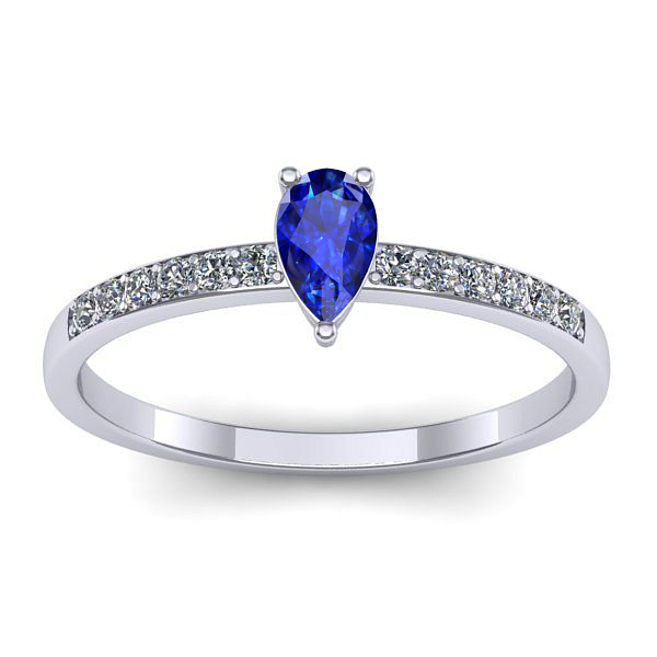 Inel de logodna cu safir lacrima