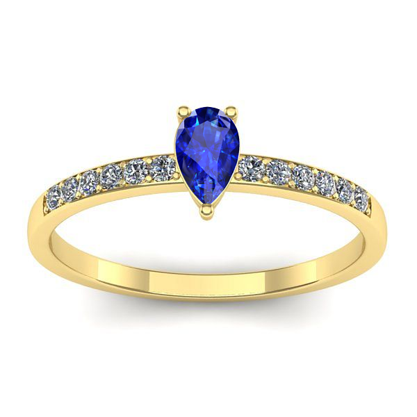 Inel de logodna cu safir lacrima