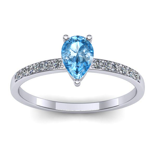 Inel cu topaz blue lacrima