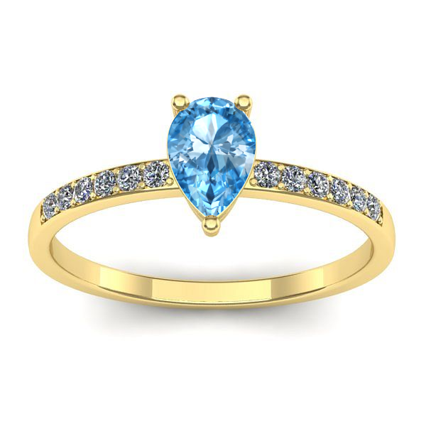 Inel logodna cu topaz blue lacrima