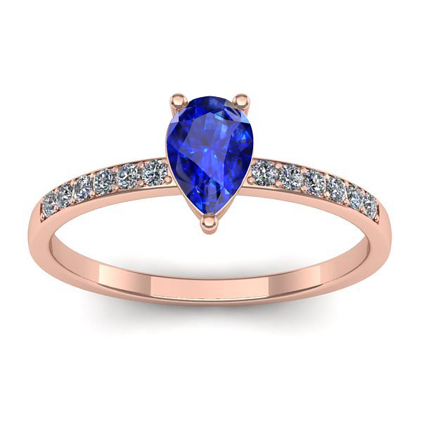 Inel cu safir lacrima