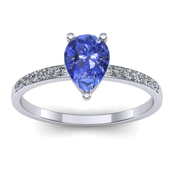 Inel cu tanzanit lacrima