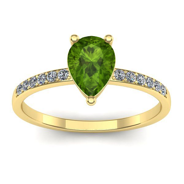 Inel cu peridot lacrima