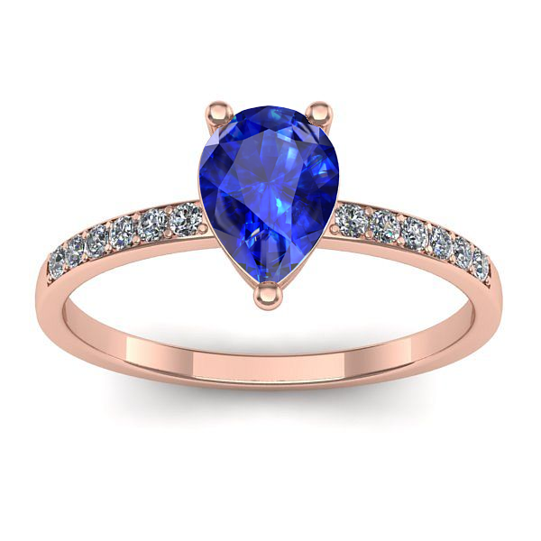 Inel cu safir lacrima