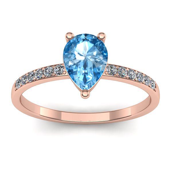 Inel logodna cu topaz blue lacrima
