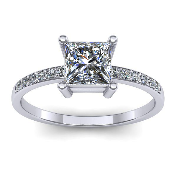 Inel logodna cu diamant de laborator patrat