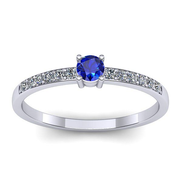 Inel cu safir rotund