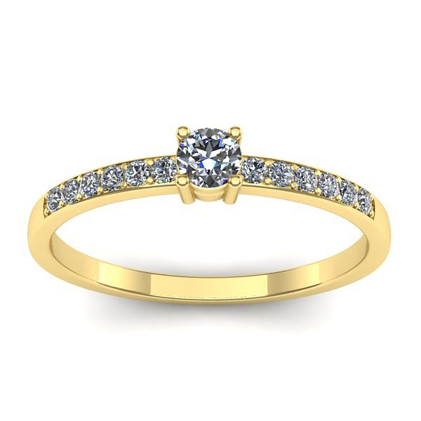 Inel de logodna cu safir alb rotund