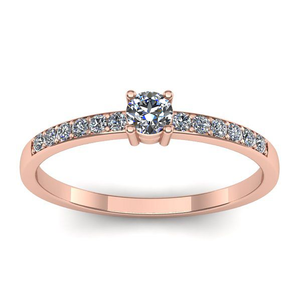 Inel logodna cu safir alb rotund