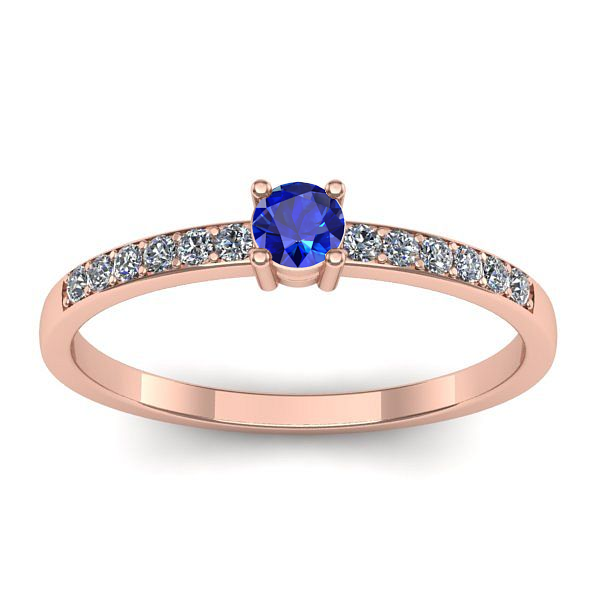 Inel cu safir rotund