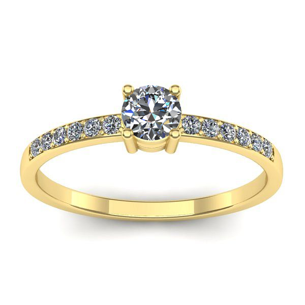 Inel de logodna cu diamant rotund