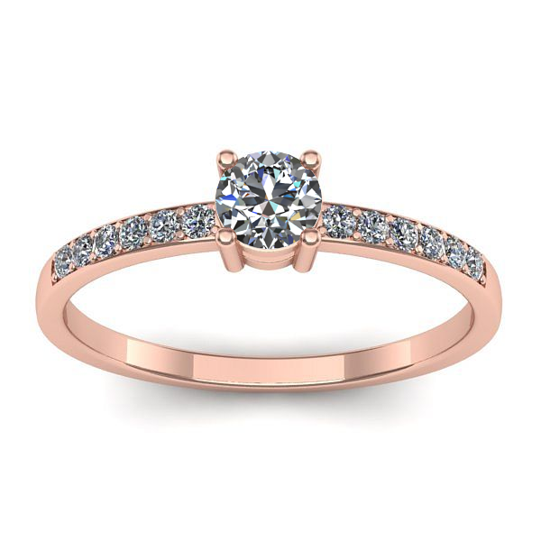 Inel de logodna cu diamant rotund