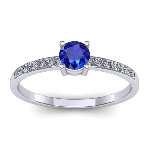 Inel cu safir rotund