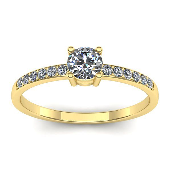 Inel logodna cu diamant rotund