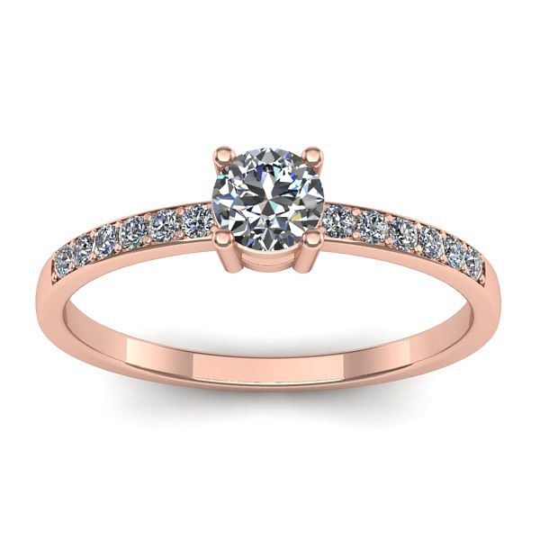 Inel cu safir alb rotund