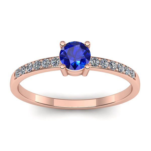 Inel de logodna cu safir rotund