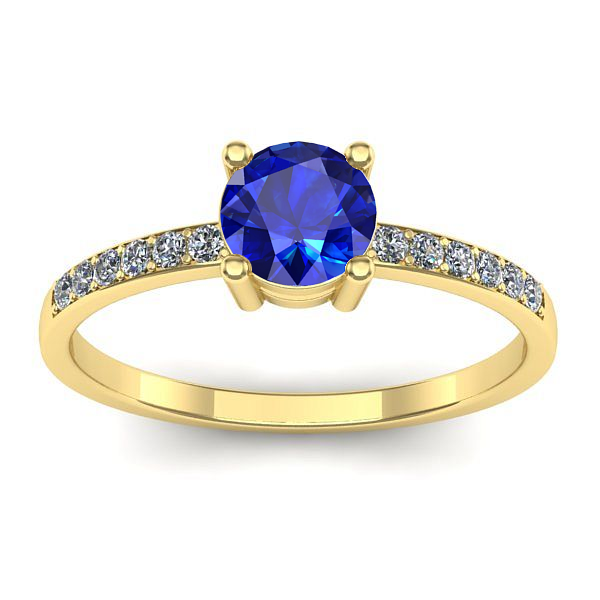 Inel de logodna cu safir rotund