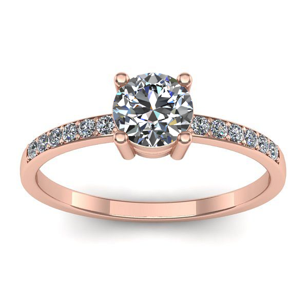 Inel de logodna cu diamant rotund