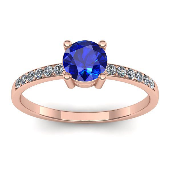 Inel de logodna cu safir rotund