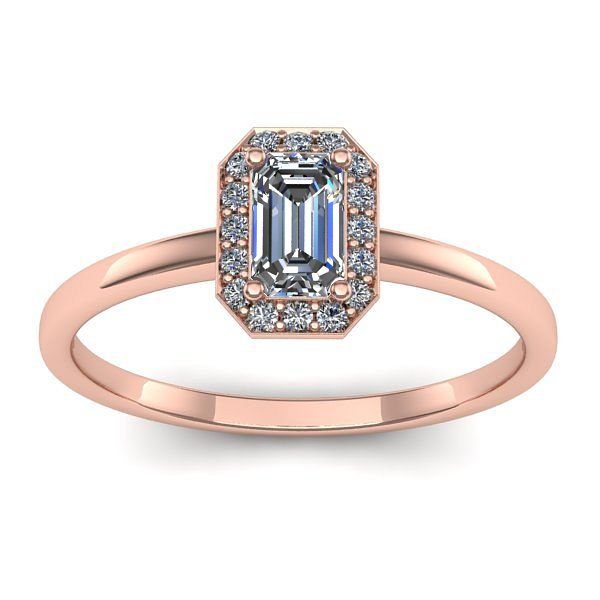 Inel logodna cu safir alb dreptunghiular