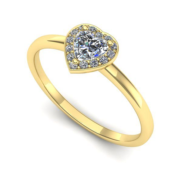 Inel din aur galben cu diamant