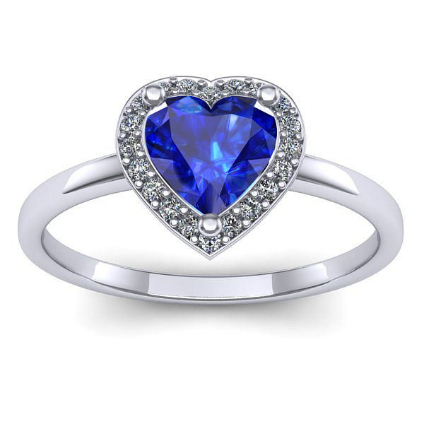 Inel cu safir inima