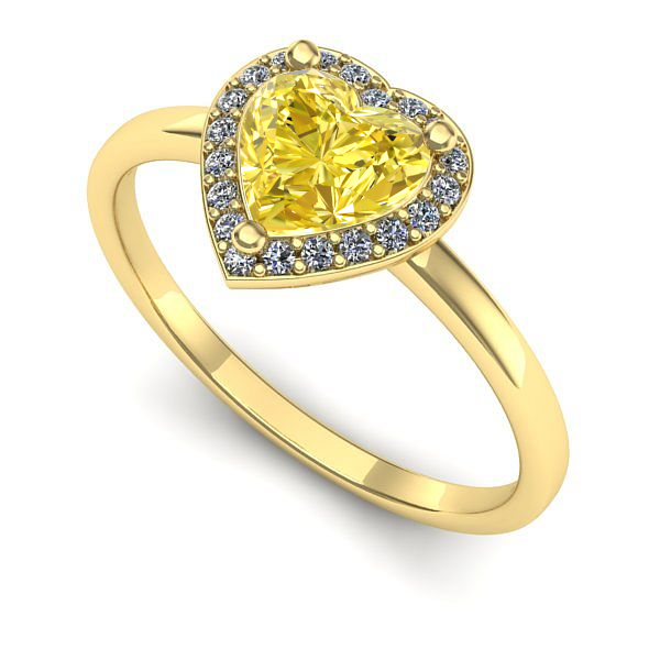 Inel din aur galben cu safir galben