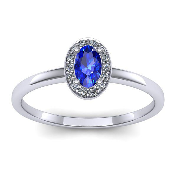 Inel cu safir oval