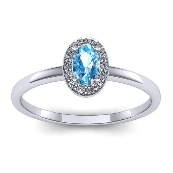 Inel cu topaz blue oval