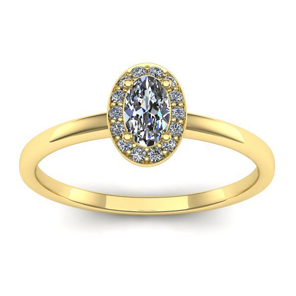 Inel logodna cu safir alb oval