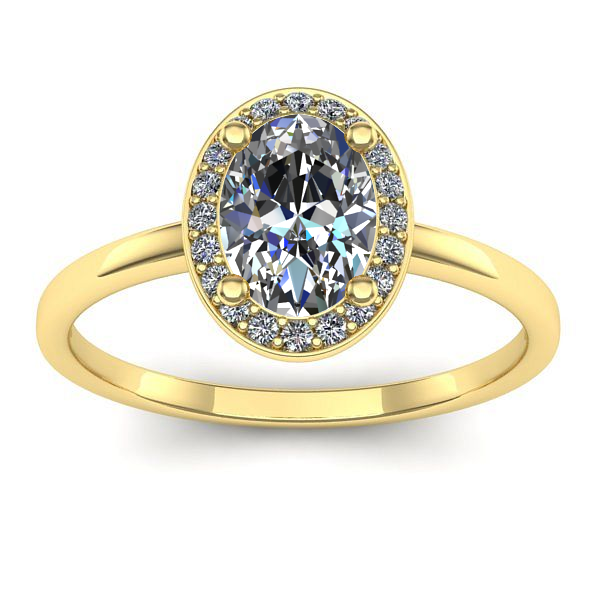 Inel logodna cu safir alb oval