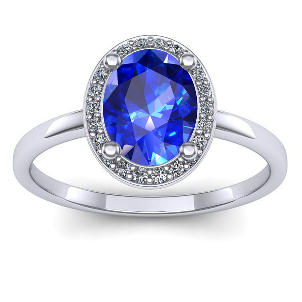 Inel cu safir oval