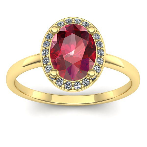 Inel cu rubin oval