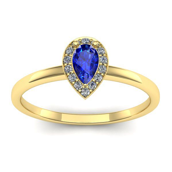 Inel de logodna cu safir lacrima