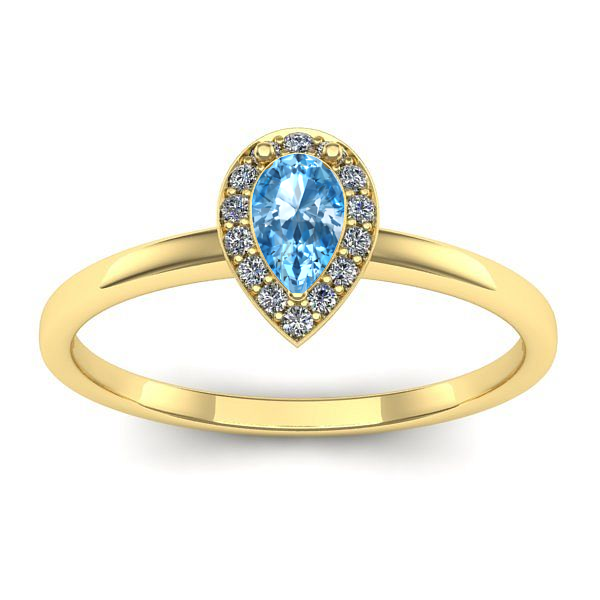 Inel cu topaz blue lacrima