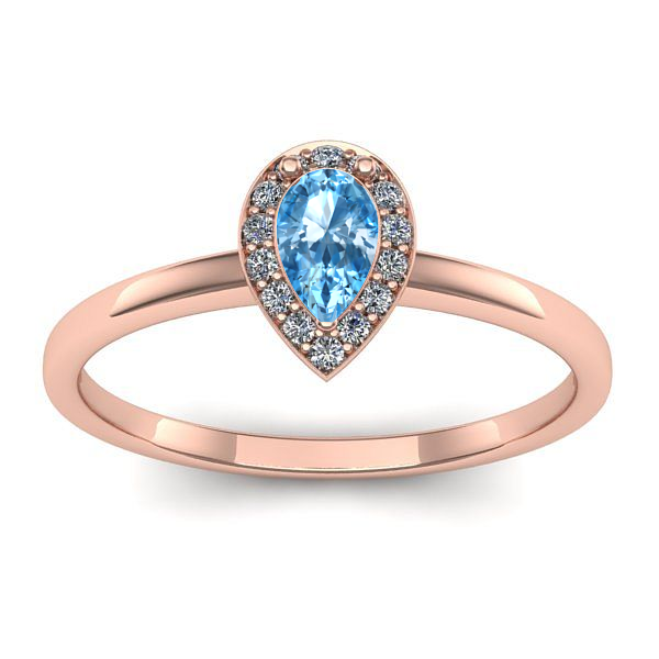 Inel logodna cu topaz blue lacrima