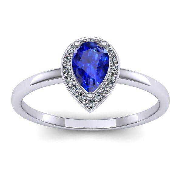 Inel cu safir lacrima