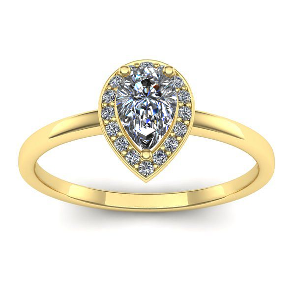 Inel de logodna cu safir alb lacrima