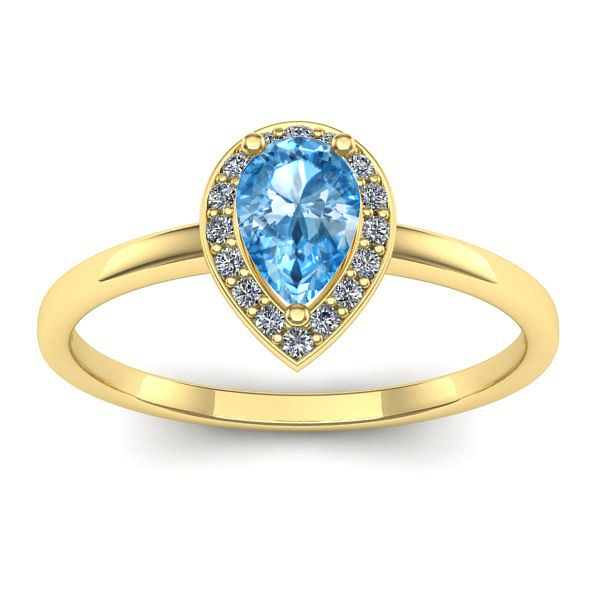 Inel cu topaz blue lacrima