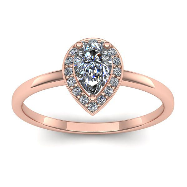 Inel logodna cu safir alb lacrima