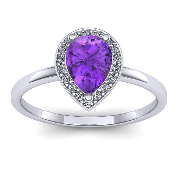 Inel cu ametist lacrima