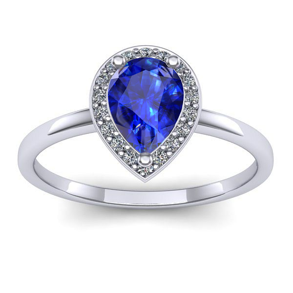 Inel de logodna cu safir lacrima