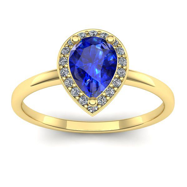 Inel de logodna cu safir lacrima