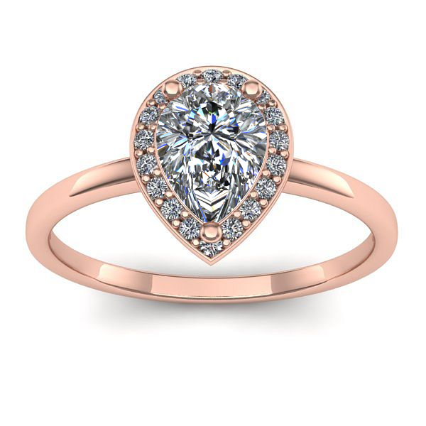 Inel logodna cu safir alb lacrima