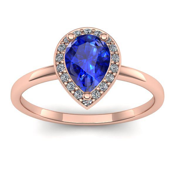 Inel de logodna cu safir lacrima