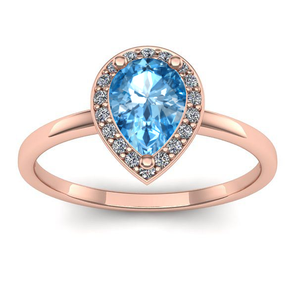 Inel cu topaz blue lacrima