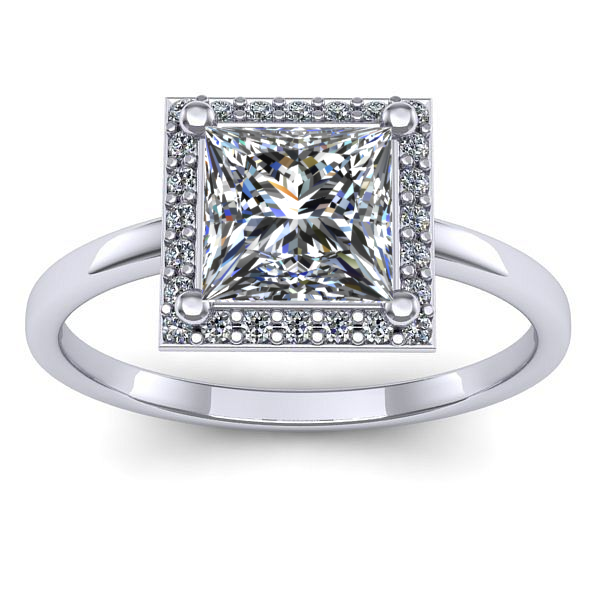 Inel de logodna cu diamant de laborator patrat