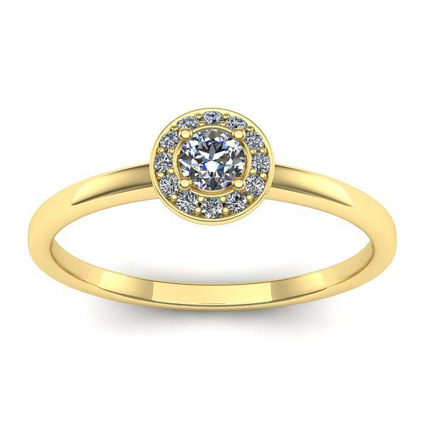 Inel logodna cu diamant rotund
