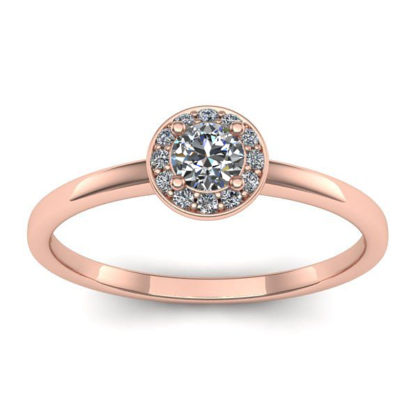 Inel cu diamant rotund