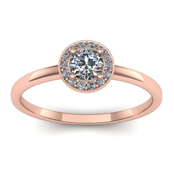Inel logodna cu diamant rotund